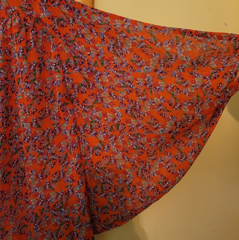 NWOT Old Navy Floral Open Cardigan Blouse Size Large - Picture 13 of 13